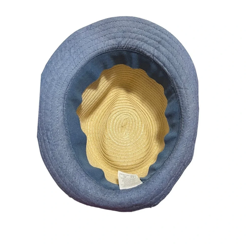 Youth Tan and Blue Straw Fedora Target Brand